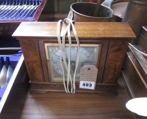 ELLIOTT ELECTRIC WALNUT MANTEL CLOCK Image