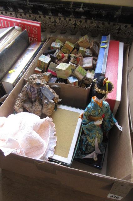 BOX OF VINTAGE TOYS  DOLL ETC Image