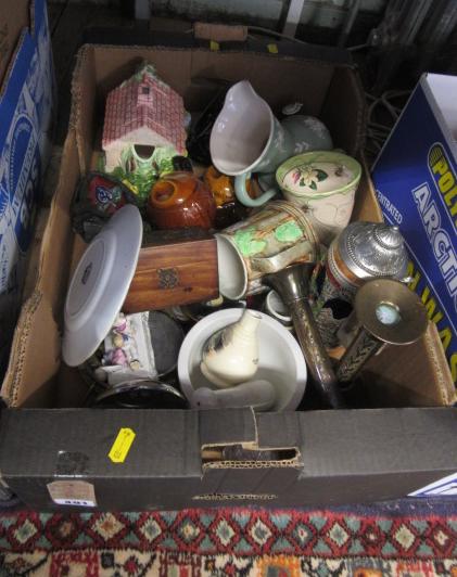 BOX OF CERAMICS AND OTHER ITEMS Image