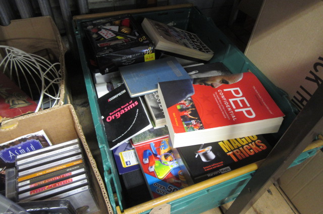 BOX OF BOOKS AND GAMES ETC Image