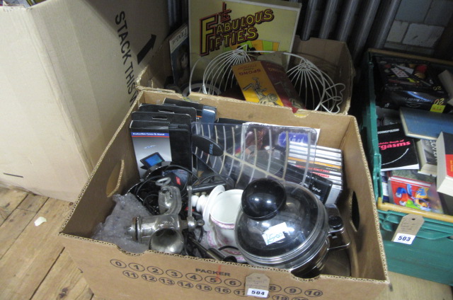 TWO BOXES OF KITCHEN WARE ETC Image