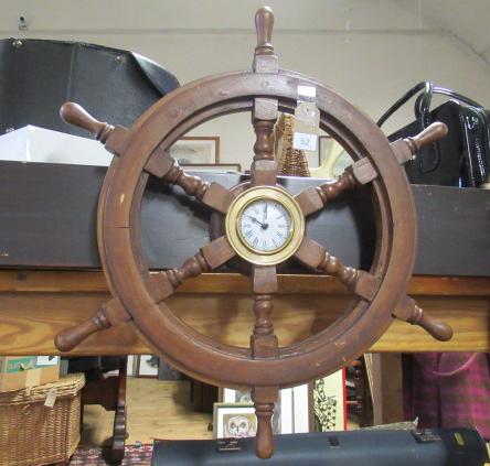 SHIPS WHEEL CLOCK Image