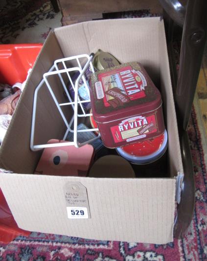 BOX OF DECORATIVE TINS Image