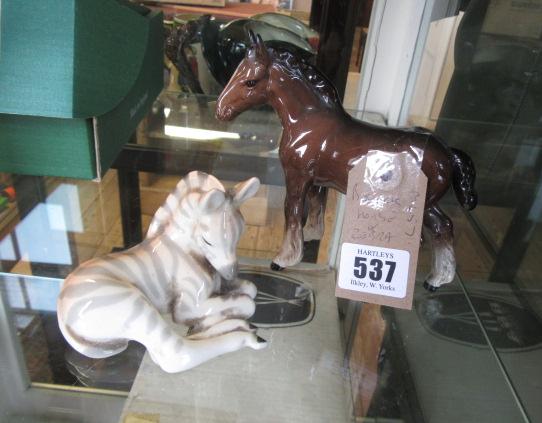 BESWICK HORSE AND ZEBRA Image