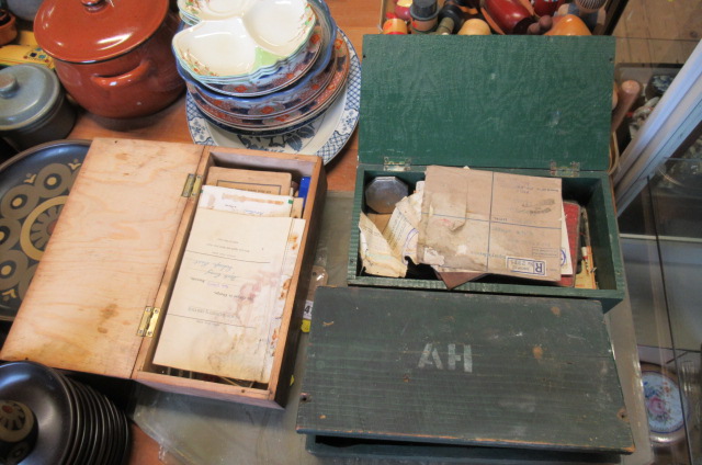 THREE MILITARY BOXES AND CONTENTS Image