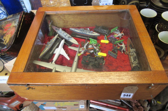 DISPLAY BOX WITH DIECAST SHIPS ETC Image
