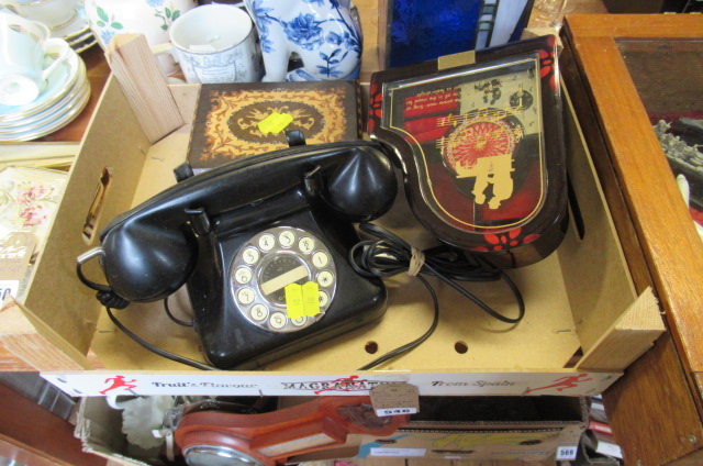 MUSICAL PIANO JEWELLERY BOX  RETRO PHONE ETC Image