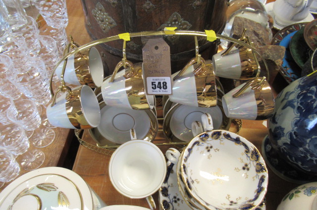 COFFEE SET ON GILT STAND Image