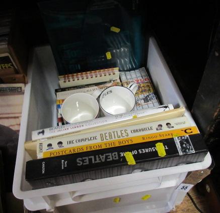 QUANTITY OF BOOKS AND DVDS RELATING TO THE BEATLES Image