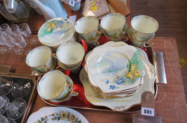 GRAFTON CHINA SNOWDONIA PATTERN TEA SET Image