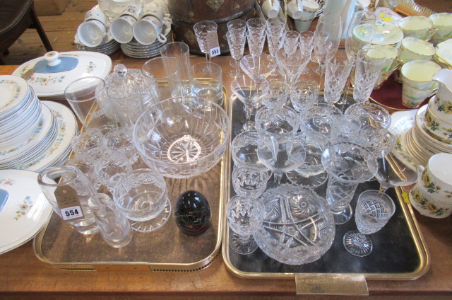 TWO TRAYS OF GLASS INCLUDING ORREFORS Image