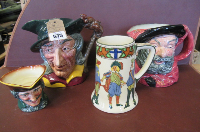 THREE ROYAL DOULTON CHARACTER JUGS AND ANOTHER Image