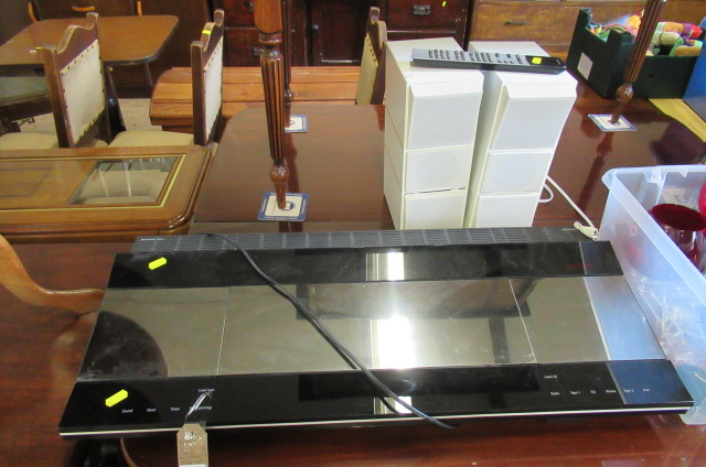 BANG AND OLUFSEN STEREO  SPEAKERS AND REMOTE Image