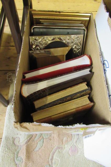 BOX OF PHOTO ALBUMS AND FRAMES Image