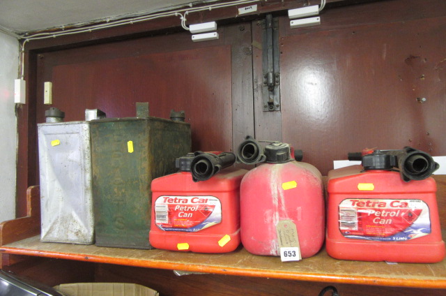 FIVE PETROL CANS Image
