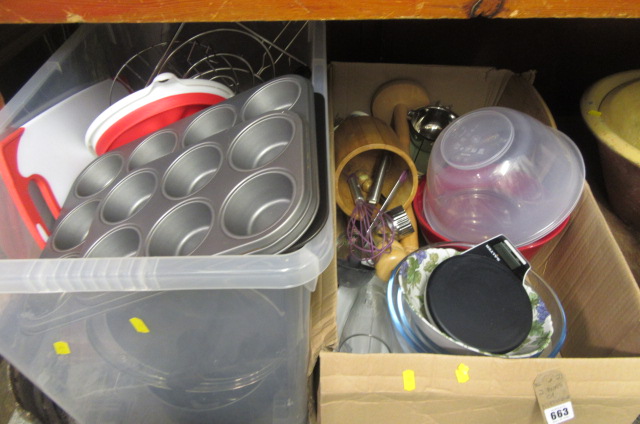 TWO BOXES OF KITCHEN WARE Image