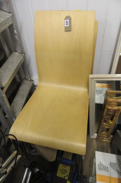 WOODEN STEP LADDERS AND STACKING CHAIRS Image