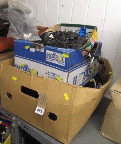 THREE BOXES OF CHARGERS ETC Image