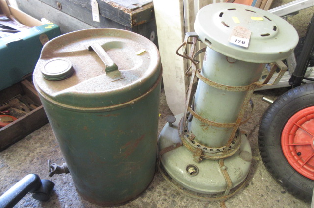 PARAFFIN HEATER AND A CAN Image