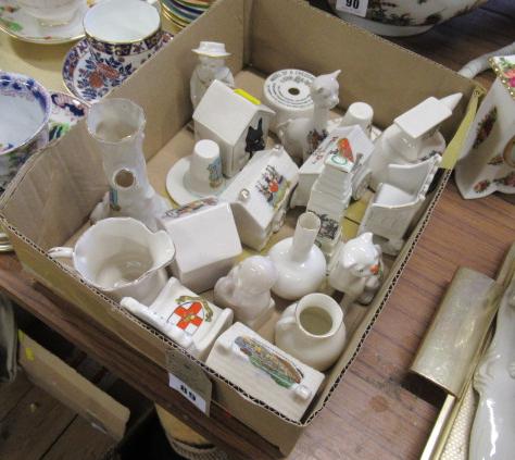 BOX OF GOSS AND OTHER CRESTED CHINA Image