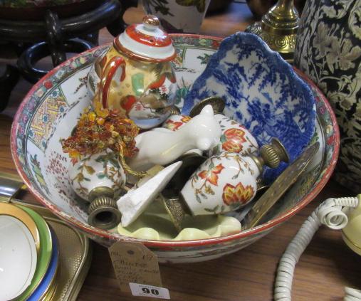 CHINESE BOWL AND CANDLESTICKS Image