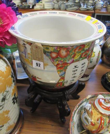 CHINESE JARDINIERE ON STAND Image