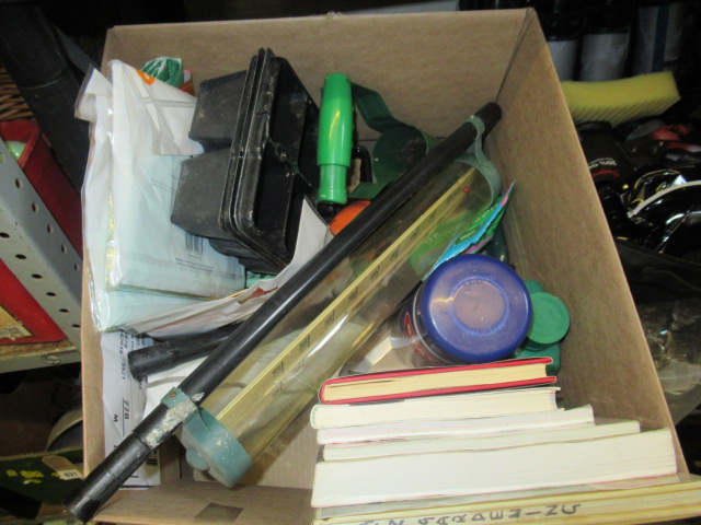 BOX OF GARDENING ITEMS AND BOOKS Image