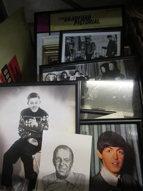 BOX OF POP MUSIC AND TV RELATED EPHEMERA INCLUDING SIGNED PHOTOS ETC Image