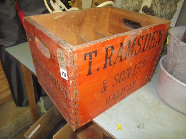 RAMSDEN OF HALIFAX STONE TROUGH BEER CRATE Image