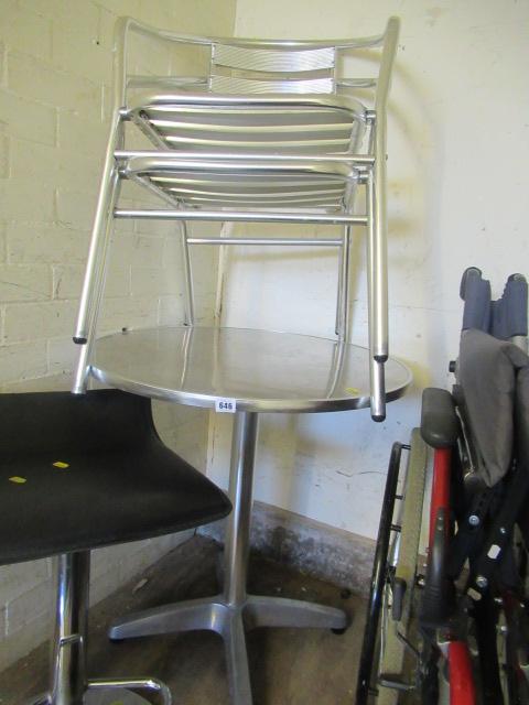 PATIO TABLE AND TWO CHAIRS Image