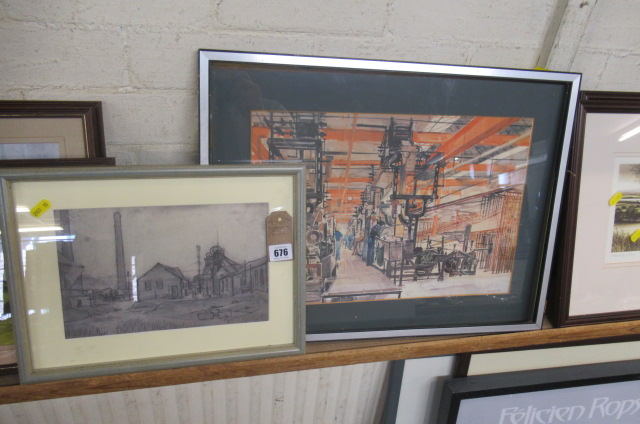 TWO INDUSTRIAL STYLE PRINTS Image
