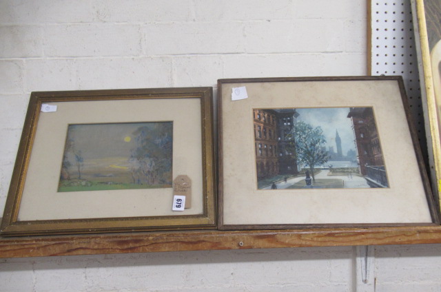 TWO FRAMED PICTURES Image