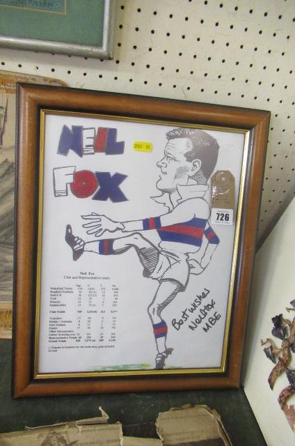 SIGNED PRINT OF RUGBY LEAGUE PLAYER NEIL FOX Image