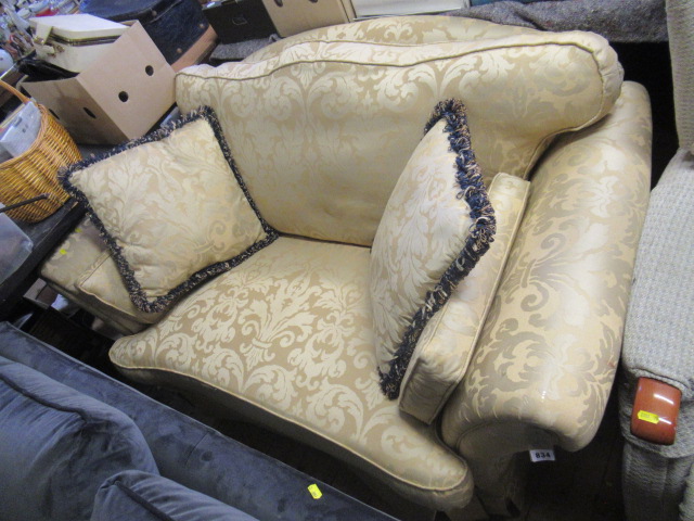 GOLD COLOURED TWO SEATER SETTEE Image