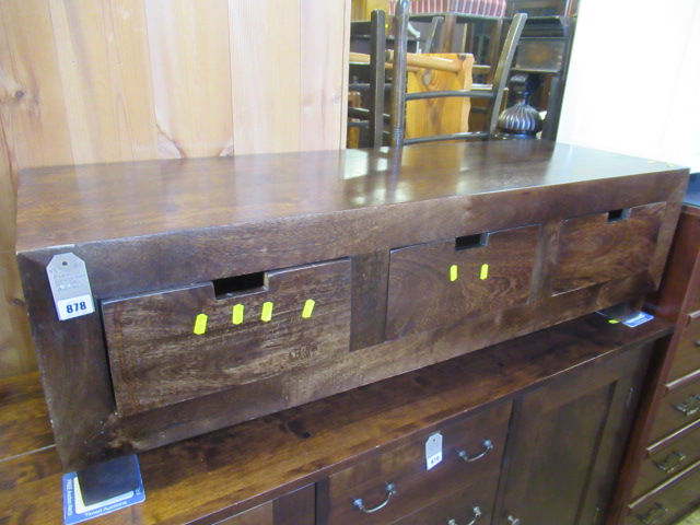 MANGO WOOD THREE DRAWER COFFEE TABLE Image