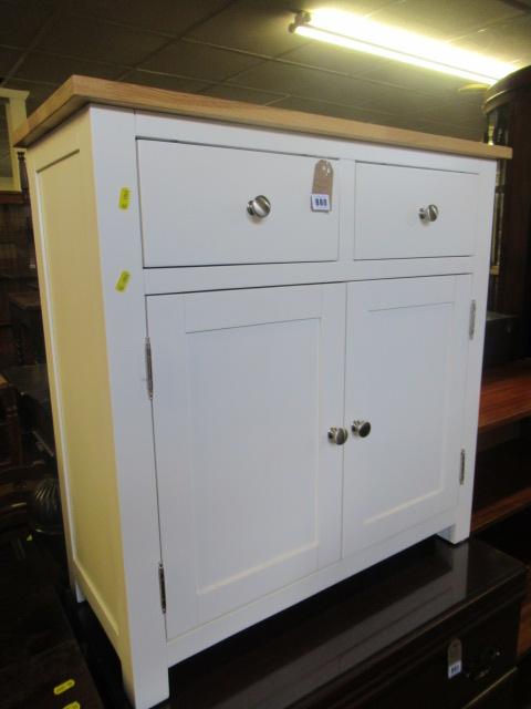 WHITE TWO DRAWER CUPBOARD Image