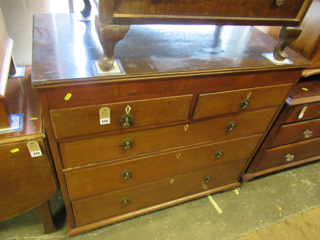 OAK INLAID CHEST OF DRAWERS Image