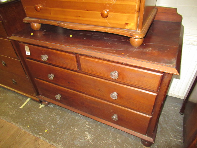 STAINED AND GRAINED PINE CHEST OF DRAWERS Image