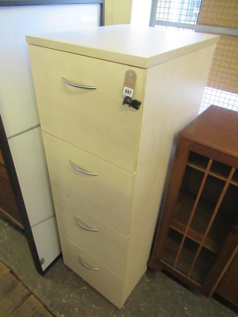 MODERN FOUR DRAWER FILING CABINET WITH KEY Image