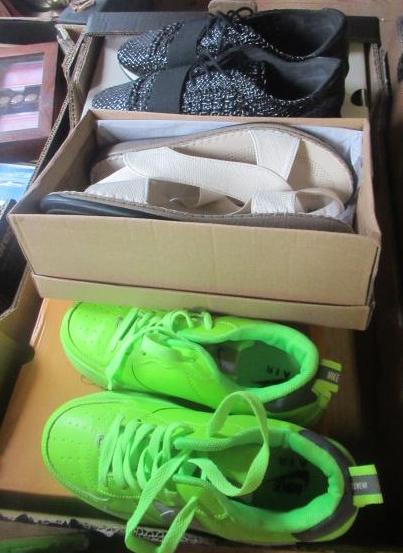 BOX OF NIKE AIR TRAINERS AND FASHION SHOES Image