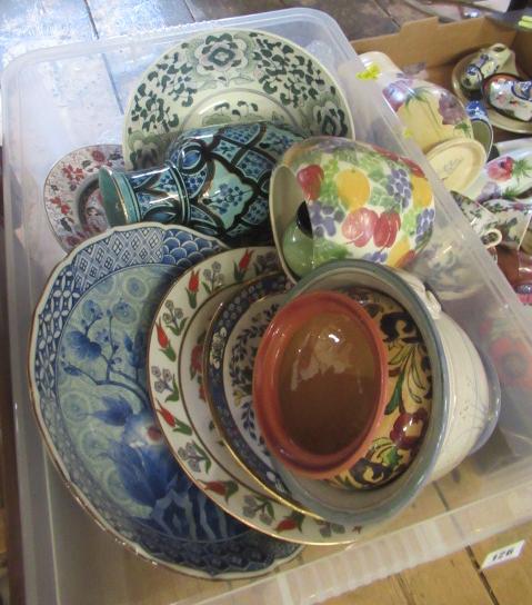 BOX OF CHINA INCLUDING LLADRO AND IMARI STYLE PLATE ETC Image