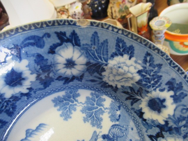 BLUE AND WHITE CHINA INCLUDING ZEBRA PATTERN PLATES Image