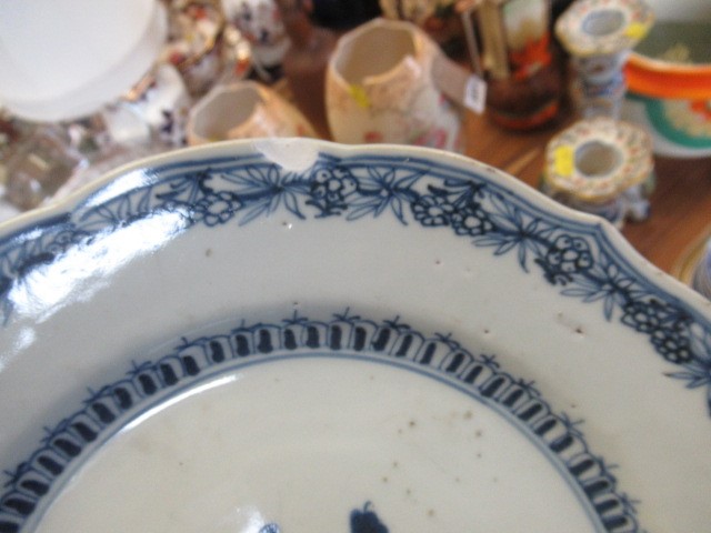 BLUE AND WHITE CHINA INCLUDING ZEBRA PATTERN PLATES Image