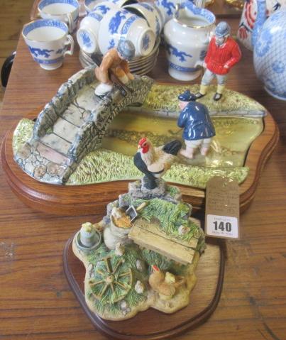 ROYAL DOULTON IN THE BURN AND BORDER FINE ARTS CHICKEN SCENE Image