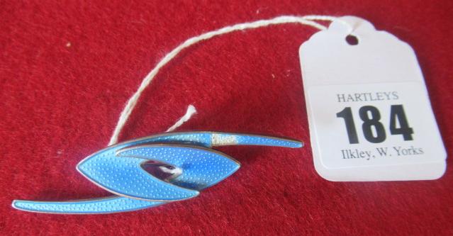 NORWEGIAN SILVER ENAMEL BROOCH Image