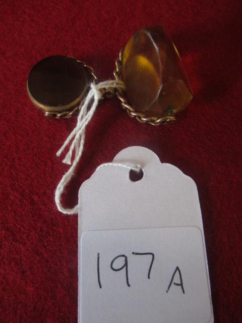 TWO 9CT GOLD SWIVEL FOBS Image