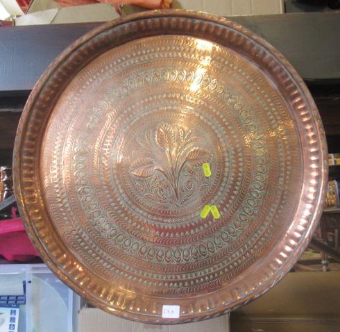 NORTH AFRICAN COPPER CIRCULAR TRAY Image