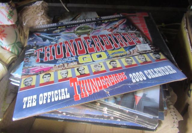 BOX OF VINTAGE THUNDERBIRDS CALENDARS Image