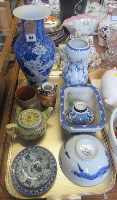 CHINESE PRUNUS VASE AND OTHER CERAMICS Image