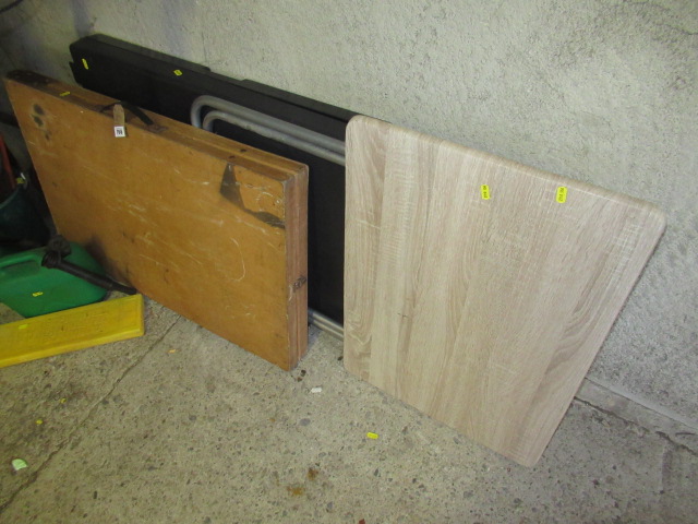 THREE FOLDING TABLES Image